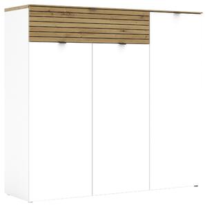 BOTNÍK, bílá, dub artisan, 136/125/41 cm Voleo, Online Only