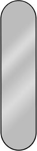 Baltica Design Tiny Border Pastille zrcadlo 40x155 cm oválný černá 5904107905730
