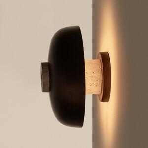 Audo Copenhagen Nástěnné světlo Reverse, písková/bronzová, Ø 24 cm, otočný stmívač, stmívatelný, Bronz / starožitná mosaz, Obývací pokoj / jídelna, Hliník, Design