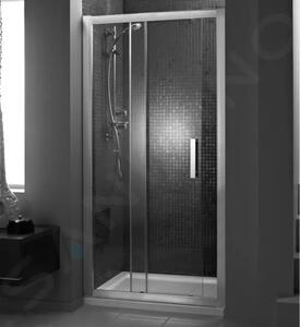 Ideal Standard Sprchové dveře posuvné dvoudílné 1370-1420 mm, lesklý hliník/číré sklo L6395EO