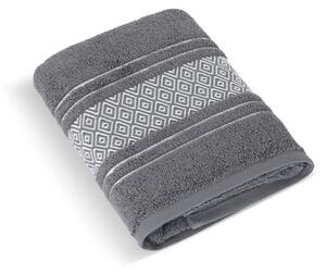 Bellatex Froté ručník a osuška Mozaika tmavá šedá, velikost Ručník - 50x100 cm