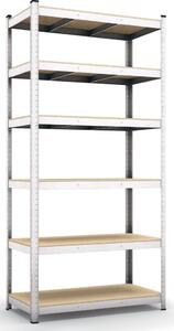 Kovový regál 220x90x45cm, zinkovaný, 6-policový, nosnost 870kg SMARTREGALY