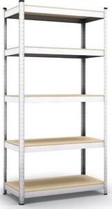 Kovový regál 200x90x40cm, zinkovaný, 5-policový, nosnost 875kg SMARTREGALY