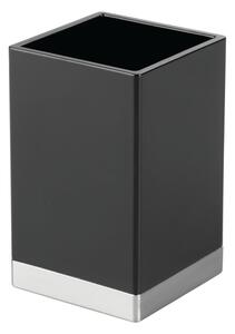 Černý úložný box iDesign Clarity, 6 x 6 cm