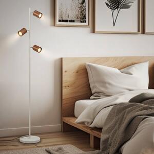 Briloner Stojací lampa Ida, hnědá, 3 žárovky, výška 141 cm, GU10, Hliník / šedá / zinek, Obývací pokoj / jídelna, kov, Moderní