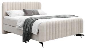 KONTINENTÁLNÍ POSTEL, 180/200 cm, dřevo, textil, kompozitní dřevo, béžová MID.YOU, Online Only