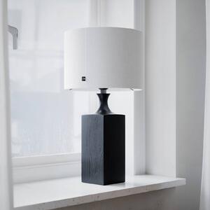 By Rydéns Stolní lampa Woody od Rydens, výška 56 cm, černá/bílá, dřevo, Černá, Obývací pokoj / jídelna, Dřevo