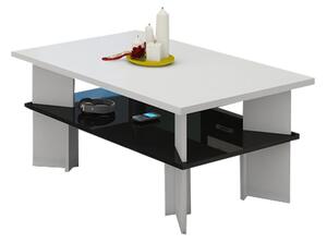 Konferenční stolek Velvet 2 (bílá + lesk černý). 780034