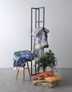 Modrý pléd s podílem bavlny Euromant Mallorca, 140 x 180 cm