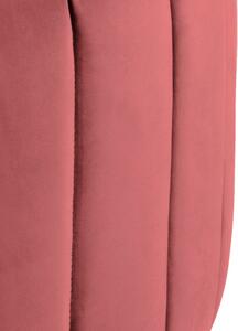 Korálově růžový sametový puf Actona Doria, ⌀ 60 cm