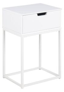 Bílý noční stolek Actona Mitra, 40 x 30 cm