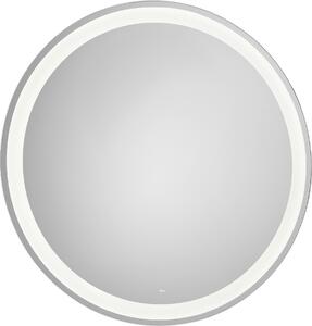 Roca Iridia zrcadlo 80x80 cm kulatý s osvětlením stříbrná A812337000