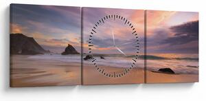 Obraz - Praia da Adraga (s hodinami) (90x30 cm)