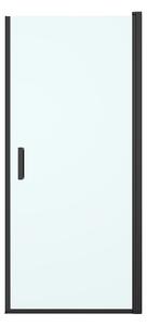 Oltens Rinnan sprchové dveře 80 cm sklopné černá matný/průhledné sklo 21207300