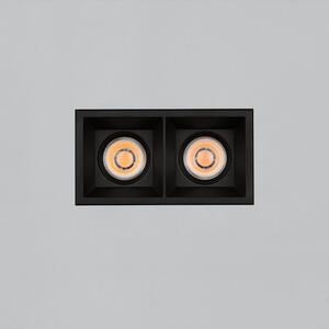 ACB Iluminacion Zapuštěné LED bodové svítidlo MOVE, š. 16 cm, 2x12W, CRI90 Barva: Černá, Teplota světla: 2700K - extra teplá bílá, Stmívání: ON/OFF