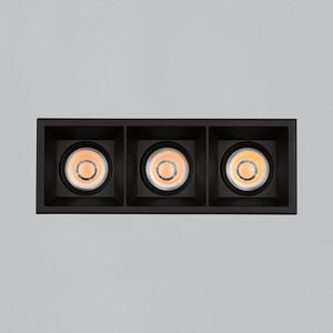 ACB Iluminacion Zapuštěné LED bodové svítidlo MOVE, š. 23 cm, 3x12W, CRI90 Barva: Černá, Teplota světla: 2700K - extra teplá bílá, Stmívání: ON/OFF