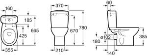 Roca Victoria kompaktní záchodová mísa bílá A342392000