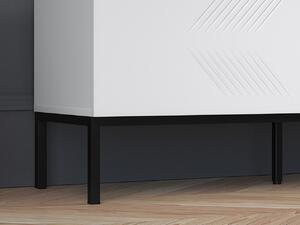 Televizní stolek ADELE 3 - bílý / černý
