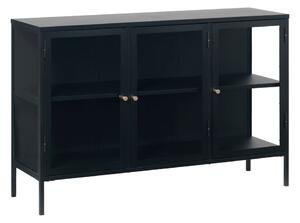 Černá kovová vitrína 132x85 cm Carmel – Unique Furniture