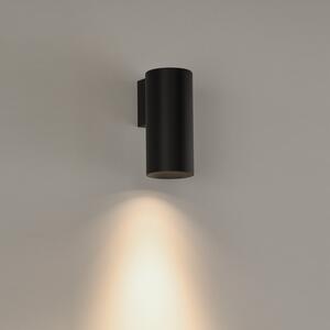 ACB Iluminacion Nástěnné LED svítidlo PIPE, v. 12 cm, 12W, CRI90 Barva: Černá, Stmívání: ON/OFF