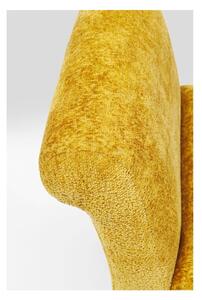 Žlutá plyšová lavice Kare Design Motley Hugs