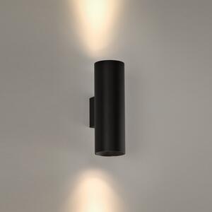 ACB Iluminacion Nástěnné LED svítidlo PIPE, v. 18 cm, 2x6W, CRI90 Barva: Černá, Stmívání: DALI/PUSH