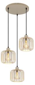 Závěsné svítidlo 3x E27 piesková IP20 GLOBO lighting ALFRED 15758-3H