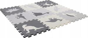 Matadi Pěnové puzzle šedé Dinosauři (28x28)