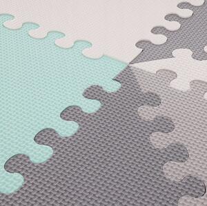 Matadi Pěnové puzzle šedo-zelené Trojúhelníky s okraji