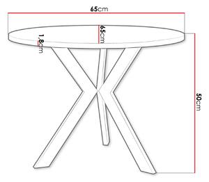 Kulatý konferenční stolek BURNET 1 - dub artisan / černý