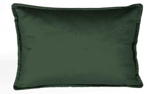 Tmavě zelený sametový polštář Velvet Atelier Dark, 50 x 35 cm