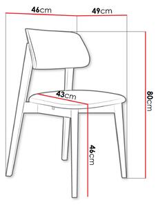 Kuchyňská židle s čalouněním CIBOLO 2 - buk / tmavá hnědá