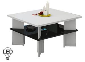 Konferenční stolek Velvet 1 (bílá + lesk černý). 780028