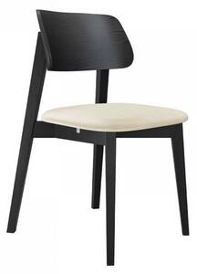 Čalouněná židle do kuchyně CIBOLO 1 - černá / smetanová