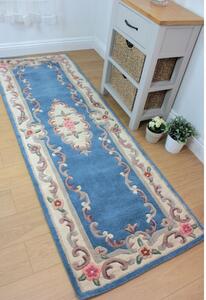 Ručně všívaný kusový koberec Lotus premium Blue 75x150 cm