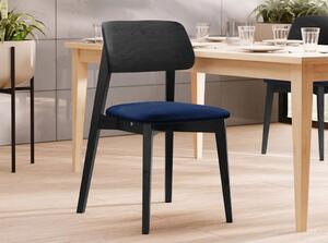 Čalouněná židle do kuchyně CIBOLO 1 - černá / tmavá modrá