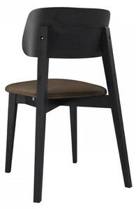 Kuchyňská židle s čalouněním CIBOLO 2 - černá / tmavá hnědá