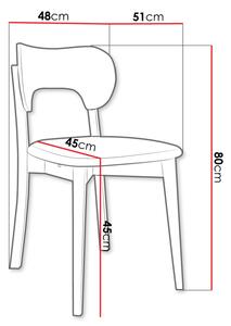 Čalouněná jídelní židle CIBOLO 3 - buk / tmavá hnědá