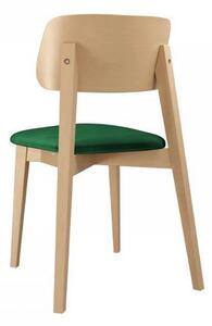 Kuchyňská židle s čalouněním CIBOLO 2 - buk / zelená