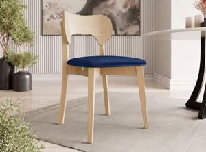 Čalouněná jídelní židle CIBOLO 3 - buk / tmavá modrá