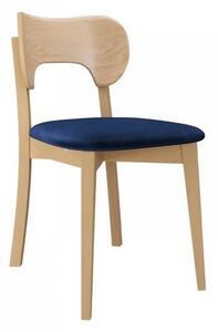 Čalouněná jídelní židle CIBOLO 3 - buk / tmavá modrá