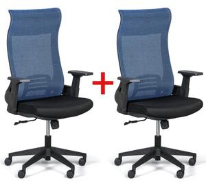 Kancelářská židle HARPER 1+1 ZDARMA, modrá