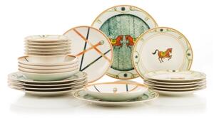 Jídelní sada 24 ks pestrobarevná/porcelán