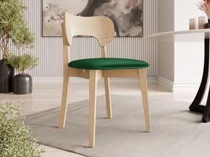 Čalouněná jídelní židle CIBOLO 3 - buk / zelená