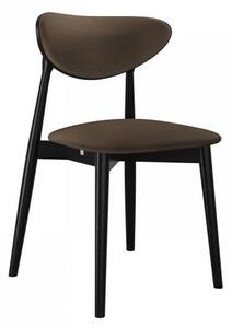 Čalouněná židle do jídelny CIBOLO 4 - černá / tmavá hnědá