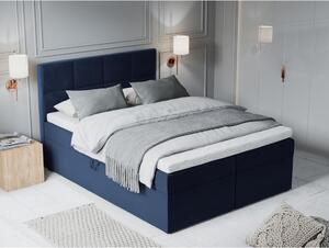 Modrá boxspring postel s úložným prostorem 180x200 cm Mimicry – Mazzini Beds