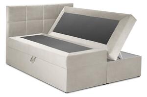 Béžová boxspring postel s úložným prostorem 160x200 cm Mimicry – Mazzini Beds