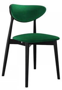 Čalouněná židle do jídelny CIBOLO 4 - černá / zelená