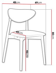 Čalouněná židle do jídelny CIBOLO 4 - černá / šedá