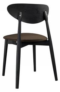 Čalouněná židle do jídelny CIBOLO 4 - černá / tmavá hnědá